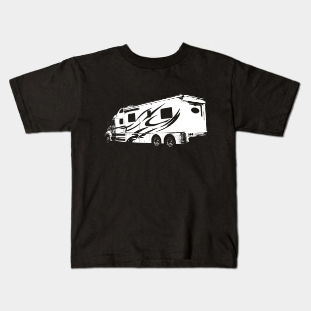 truck Kids T-Shirt by rickylabellevie